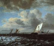 Jacob van Ruisdael Rough Sea oil painting
